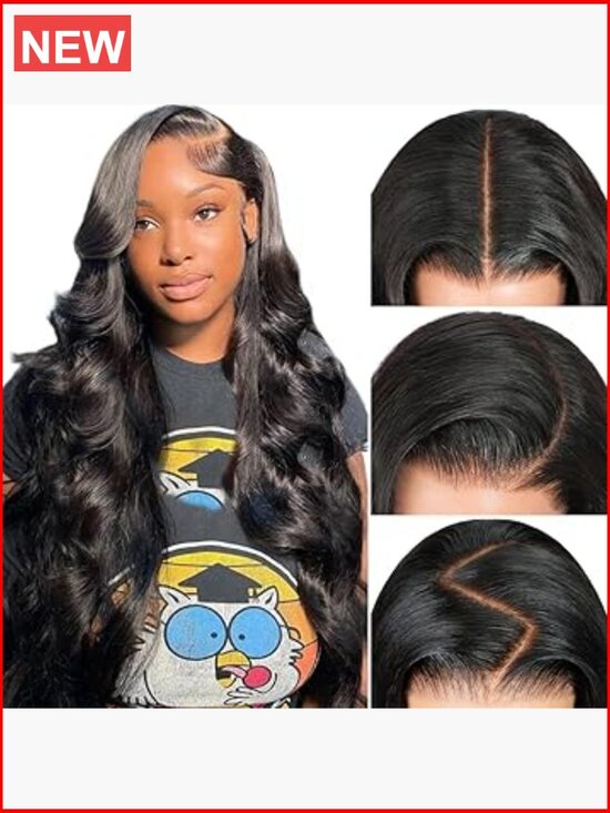 13x6 HD Transparent Lace Front Wig Human Hair 180 Density Body Wave Pre Plucked main image 2
